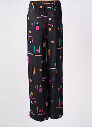 Pantalon large tissage popeline taille haute noir NUMPH femme
