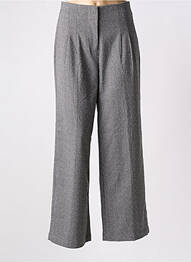 Pantalon large taille à pinces taille haute gris NUMPH femme