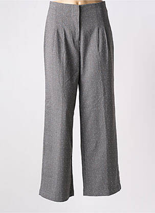 Pantalon large taille à pinces taille haute gris NUMPH femme