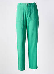 Pantalon droit vert EMILIE.K pour femme seconde vue