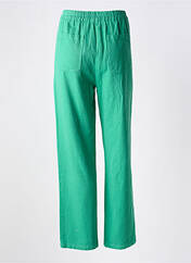 Pantalon droit vert EMILIE.K pour femme seconde vue