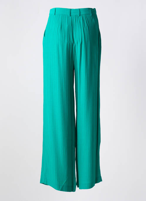Pantalon large fermeture zippée sous rabat boutonné taille haute vert KING LOUIE femme