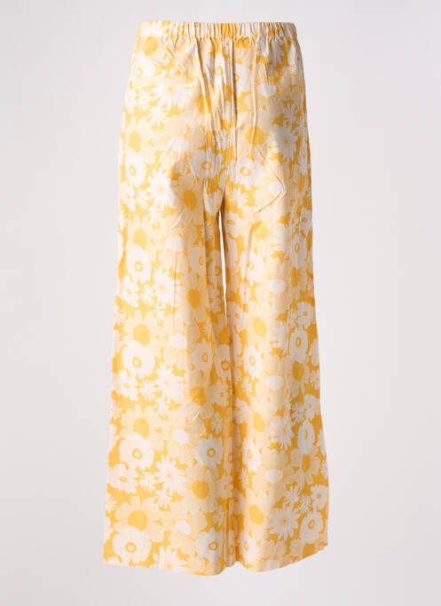 Pantalon large poches taille haute jaune COMPAÑIA FANTASTICA femme