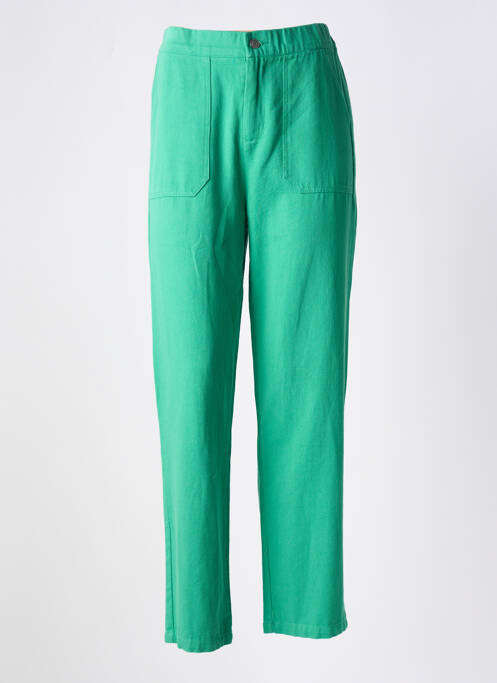 Pantalon droit vert EMILIE.K pour femme