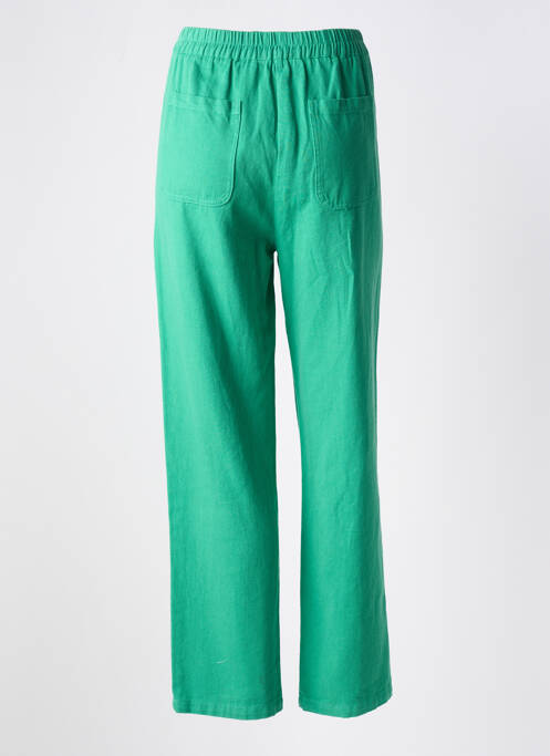 Pantalon droit vert EMILIE.K pour femme