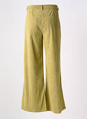 Pantalon large fermeture zippée sous rabat boutonné taille haute vert COMPAÑIA FANTASTICA femme