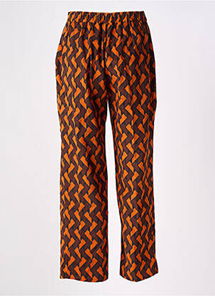 Pantalon droit taille haute taille haute marron COMPAÑIA FANTASTICA femme