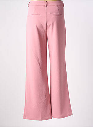 Pantalon large fermeture zippée sous rabat boutonné taille haute rose COMPAÑIA FANTASTICA femme