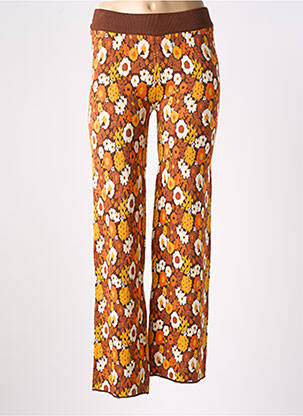 Pantalon large taille normale taille normale marron COMPAÑIA FANTASTICA femme
