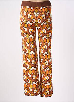Pantalon large taille normale taille normale marron COMPAÑIA FANTASTICA femme