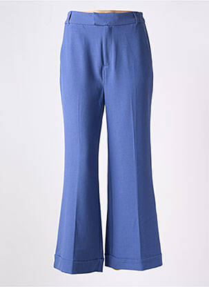 Pantalon flare stretch taille haute bleu KING LOUIE femme