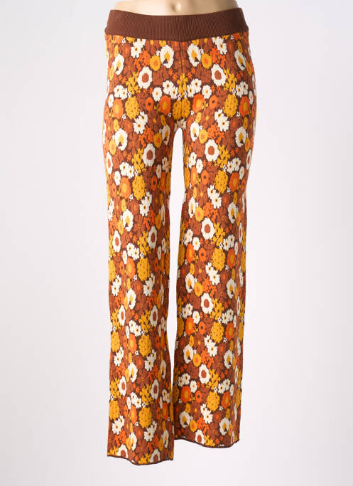 Pantalon large taille normale taille normale marron COMPAÑIA FANTASTICA femme