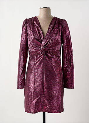 Robe courte manches longues manches longues violet ATELIER EVÈNE femme