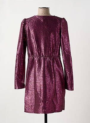 Robe courte manches longues manches longues violet ATELIER EVÈNE femme