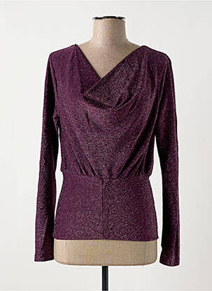 Top stretch manches longues violet ATELIER EVÈNE femme