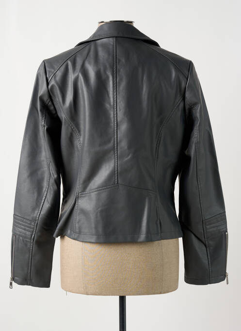 Veste simili cuir gris ONLY CARMAKOMA pour femme