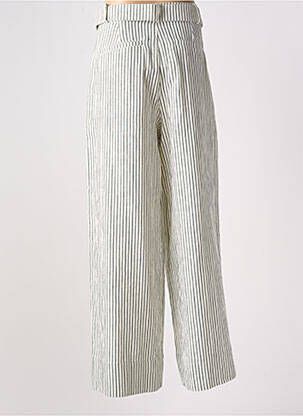 Pantalon large fermeture zip latéral taille haute beige MADEMOISELLE YEYE femme