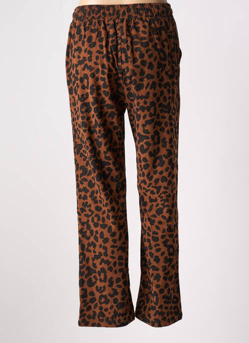 Pantalon droit marron EMILIE.K pour femme