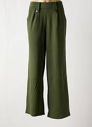 Pantalon flare stretch taille haute vert ONLY femme