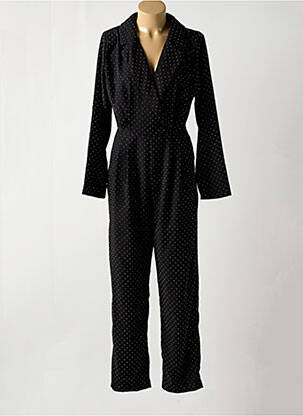 Combi-pantalon coupe cintrée manches longues noir KILKY femme