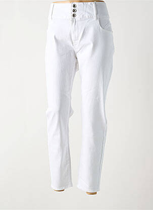 Pantalon 7/8 stretch taille normale blanc ONLY CARMAKOMA femme