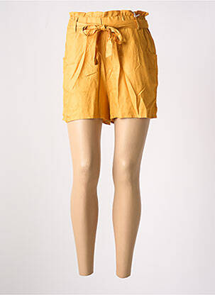 Short taille élastique taille haute jaune LOSAN femme