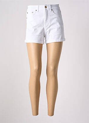 Short tissage denim taille haute blanc LES TROPEZIENNES PAR M.BELARBI femme