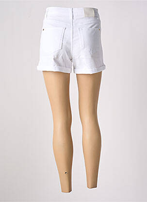 Short tissage denim taille haute blanc LES TROPEZIENNES PAR M.BELARBI femme