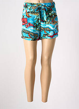 Short taille à pinces taille haute bleu KING LOUIE femme
