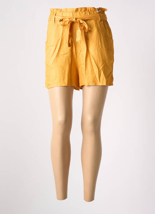 Short taille élastique taille haute jaune LOSAN femme