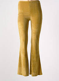 Pantalon flare stretch taille haute jaune COMPAÑIA FANTASTICA femme