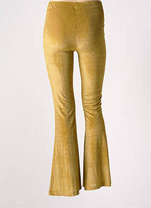 Pantalon flare stretch taille haute jaune COMPAÑIA FANTASTICA femme