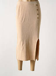 Jupe longue taille normale beige CALIE femme