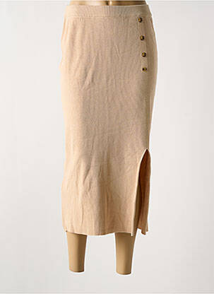 Jupe longue taille normale beige CALIE femme
