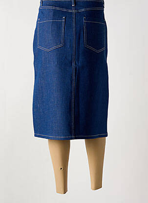 Jupe mi-longue coupe droite bleu NUMPH femme
