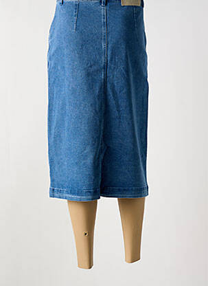 Jupe mi-longue stretch bleu COMPAÑIA FANTASTICA femme