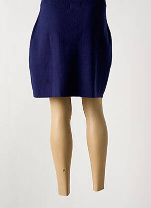 Jupe courte poches bleu CALIE femme