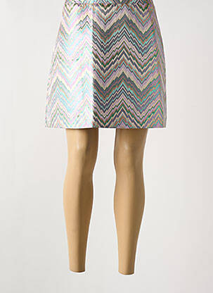 Jupe courte fermeture zippée au dos violet NUMPH femme