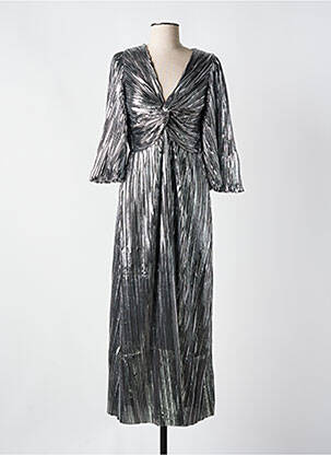 Robe mi-longue manches 3/4 manches 3/4 argent Y.A.S femme