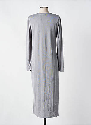 Robe longue manches longues manches longues gris PIECES femme