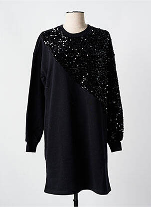 Robe courte manches longues manches longues noir PIECES femme