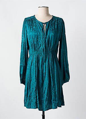 Robe courte manches longues manches longues vert GRACE & MILA femme