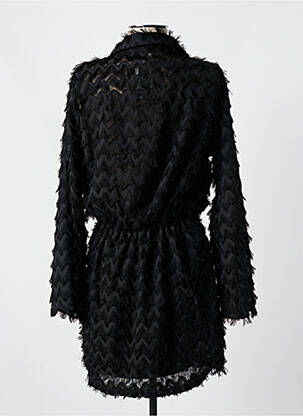 Robe courte manches longues manches longues noir KILKY femme