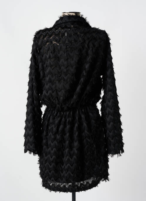 Robe courte manches longues manches longues noir KILKY femme