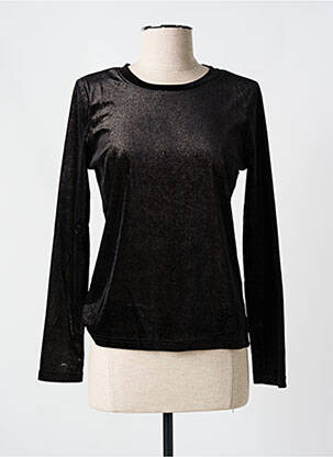 Top stretch manches longues noir CERISE BLUE femme