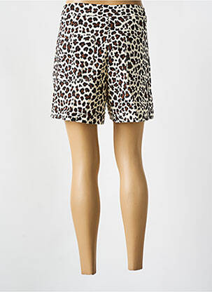 Short taille à pinces taille haute beige ONADO femme