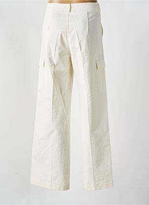 Pantalon cargo tissage popeline taille haute beige GRACE & MILA femme