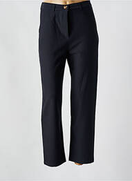 Pantalon droit tissage crêpe taille normale bleu LA PETITE ETOILE femme