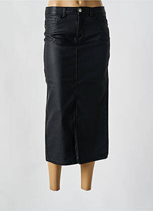 Jupe mi-longue stretch noir PIECES femme