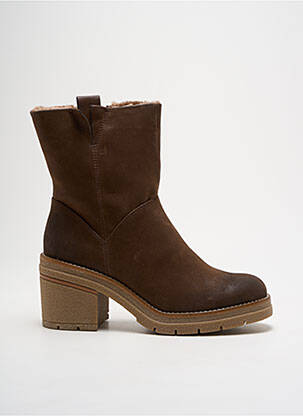 Bottines/boots fourrée talon de 4 à 6cm marron MARCO TOZZI femme